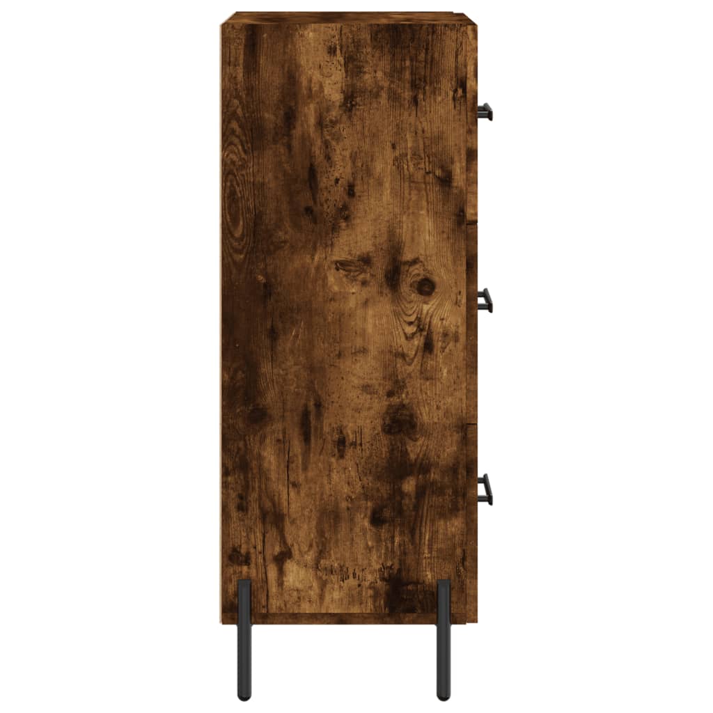 Side cabinet, smoky oak, 34.5x34x90cm, engineered wood