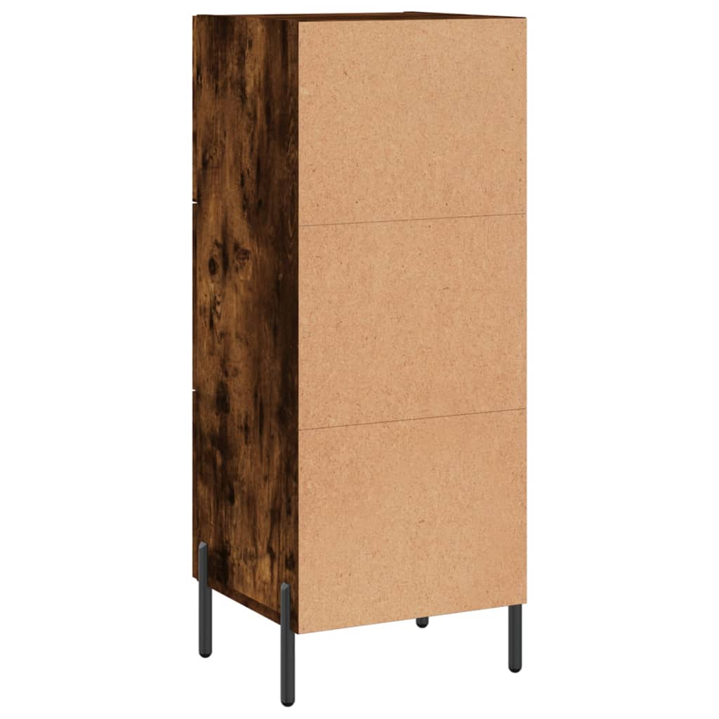 Side cabinet, smoky oak, 34.5x34x90cm, engineered wood