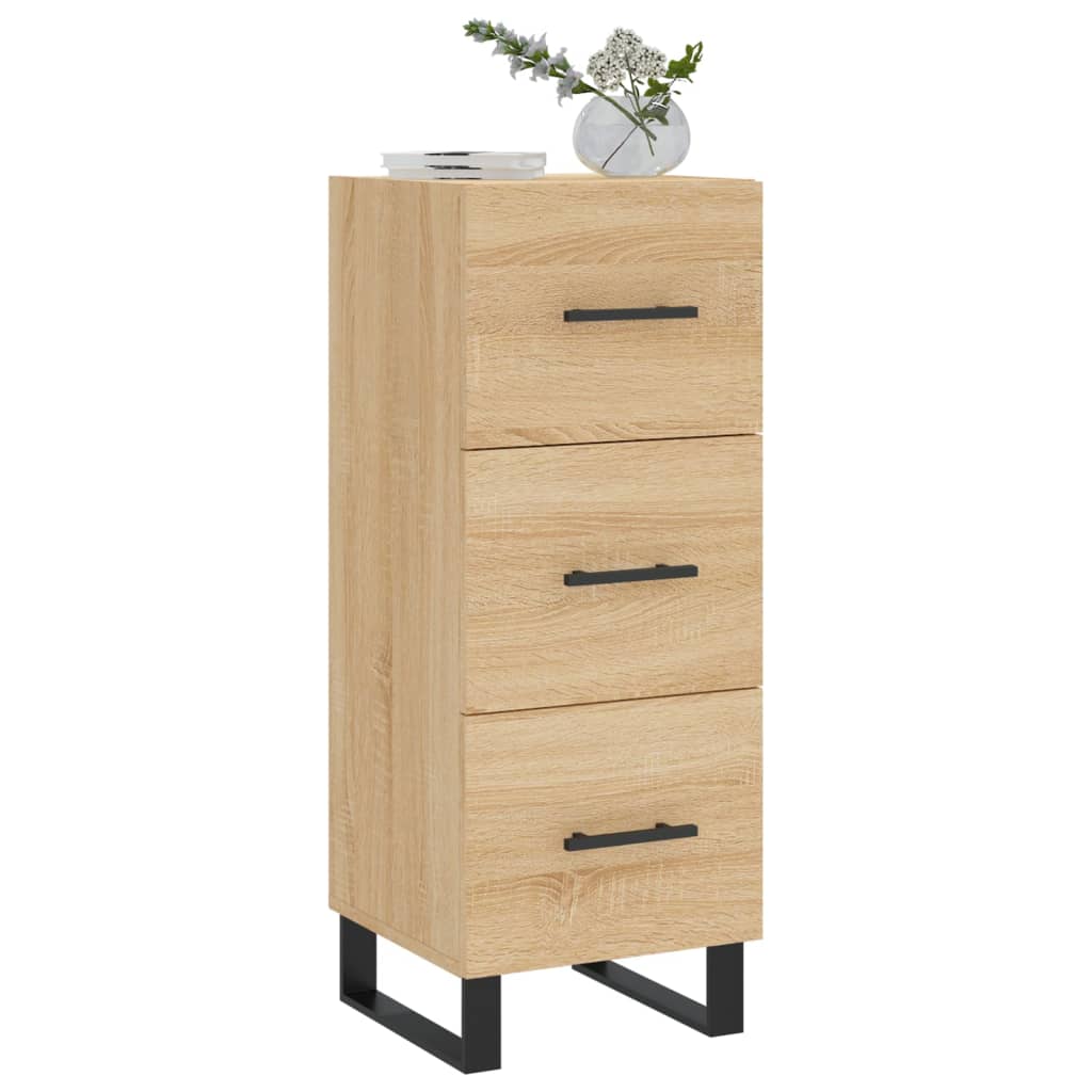 Side cabinet, oak color, 34.5x34x90cm, engineered wood