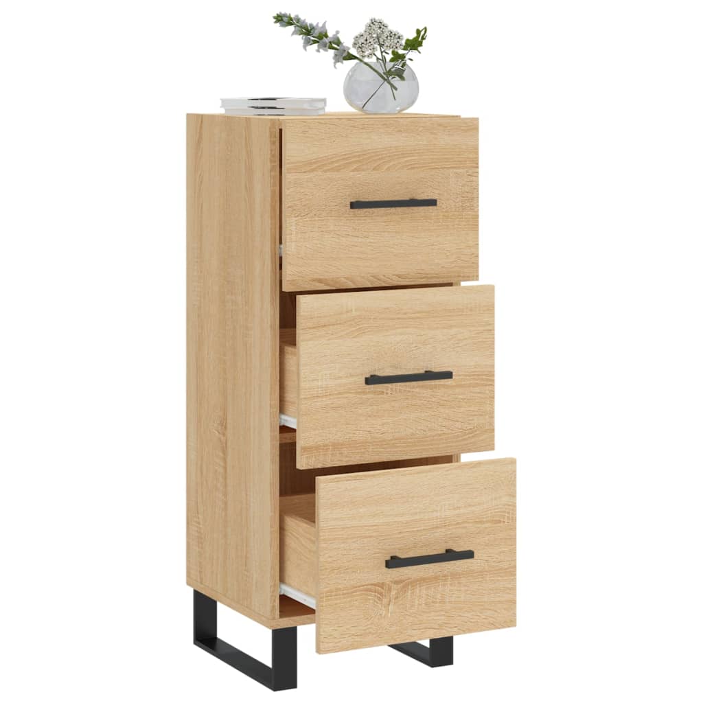 Side cabinet, oak color, 34.5x34x90cm, engineered wood