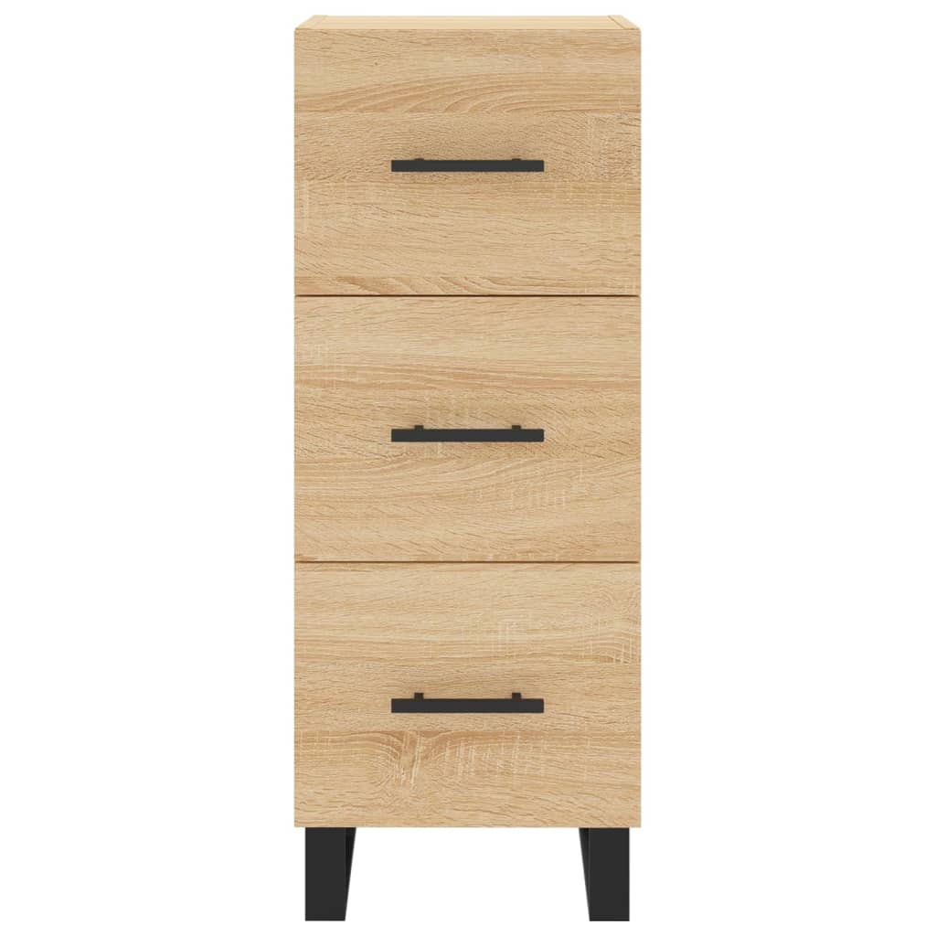 Side cabinet, oak color, 34.5x34x90cm, engineered wood