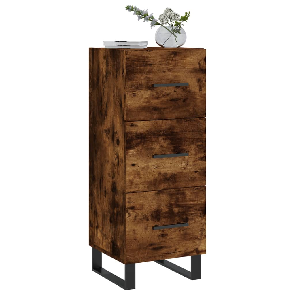 Side cabinet, smoky oak, 34.5x34x90cm, engineered wood