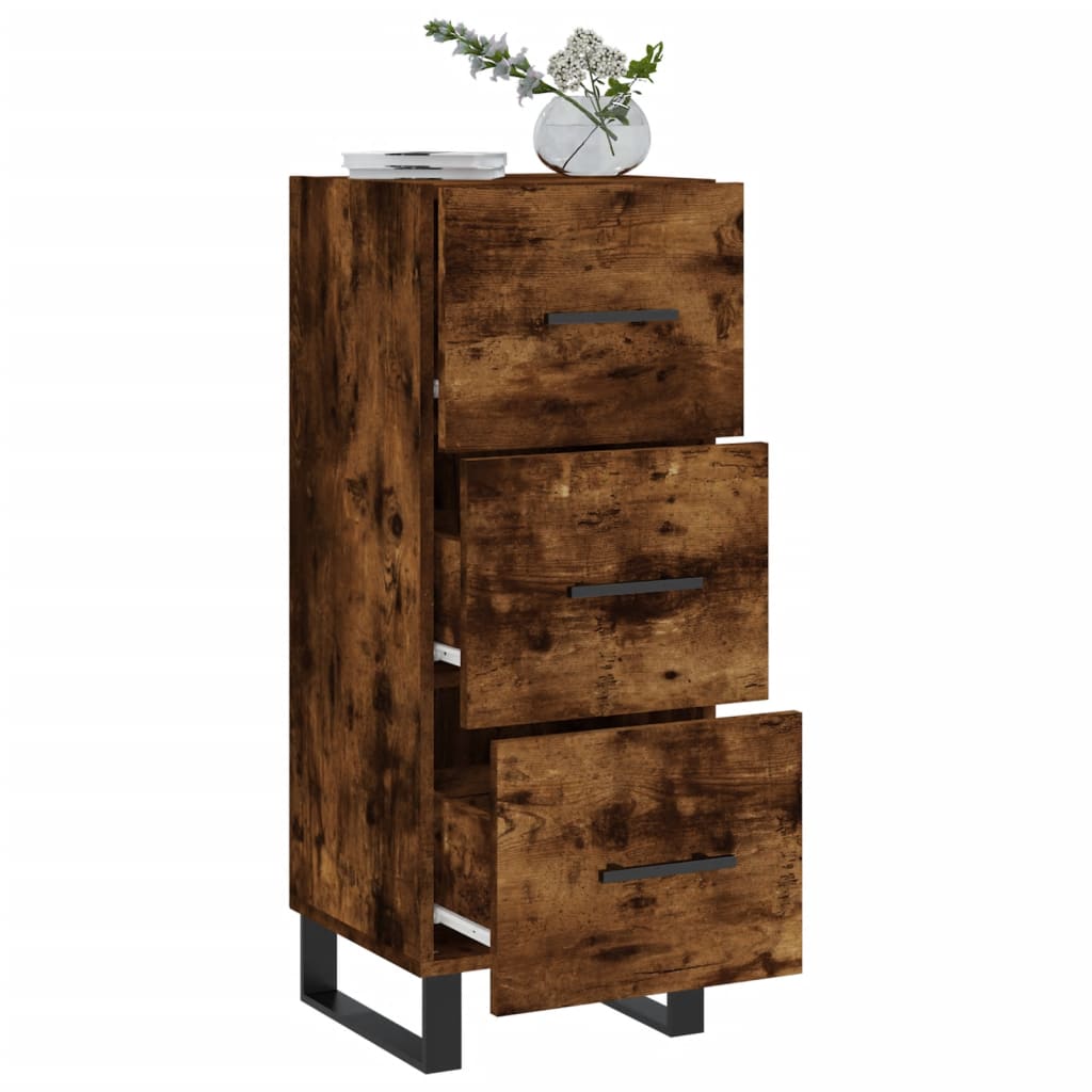 Side cabinet, smoky oak, 34.5x34x90cm, engineered wood