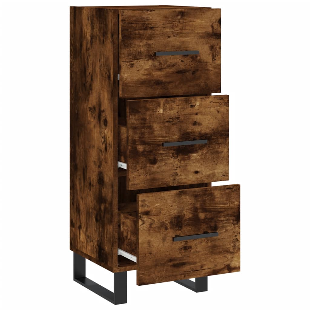 Side cabinet, smoky oak, 34.5x34x90cm, engineered wood