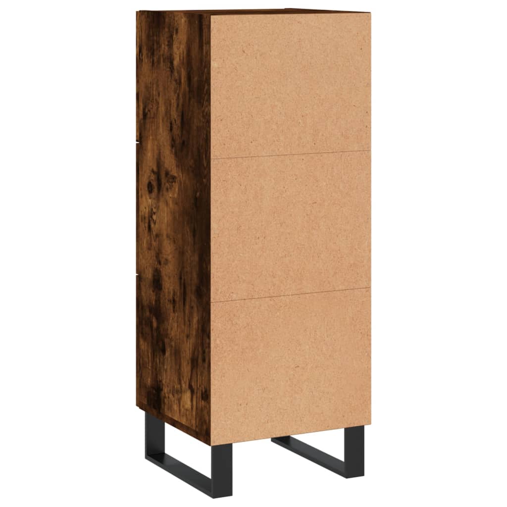 Side cabinet, smoky oak, 34.5x34x90cm, engineered wood