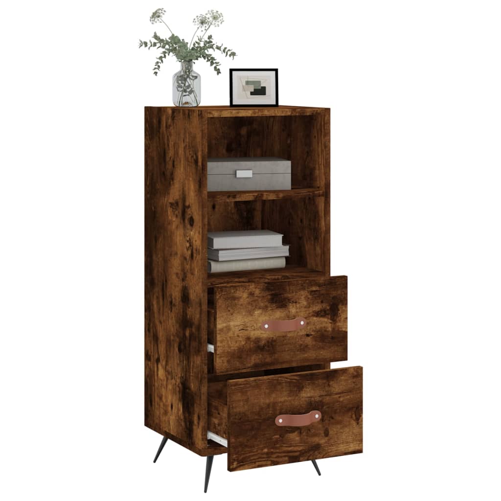 Side cabinet, smoky oak, 34.5x34x90cm, engineered wood