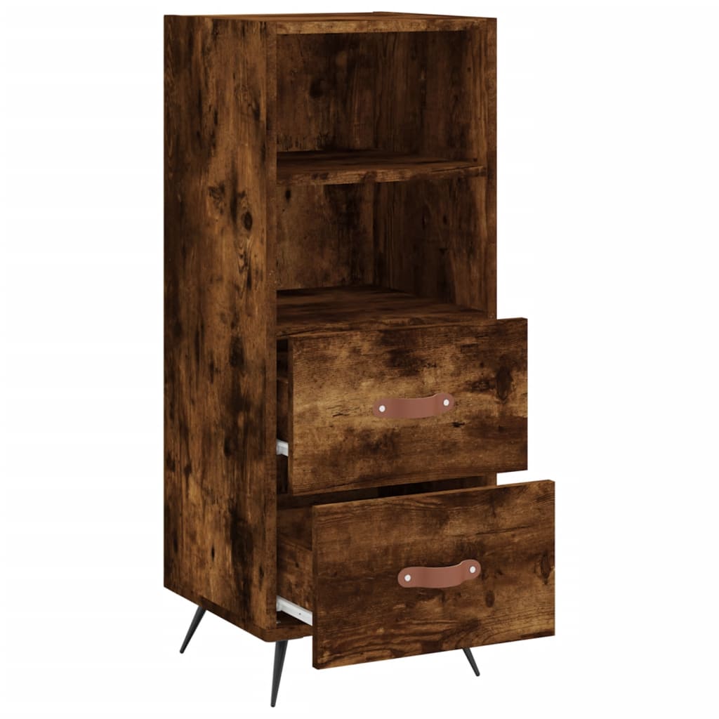 Side cabinet, smoky oak, 34.5x34x90cm, engineered wood