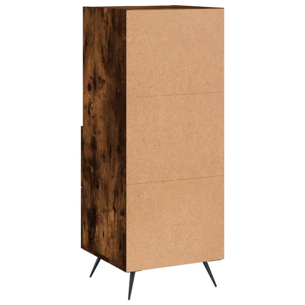 Side cabinet, smoky oak, 34.5x34x90cm, engineered wood