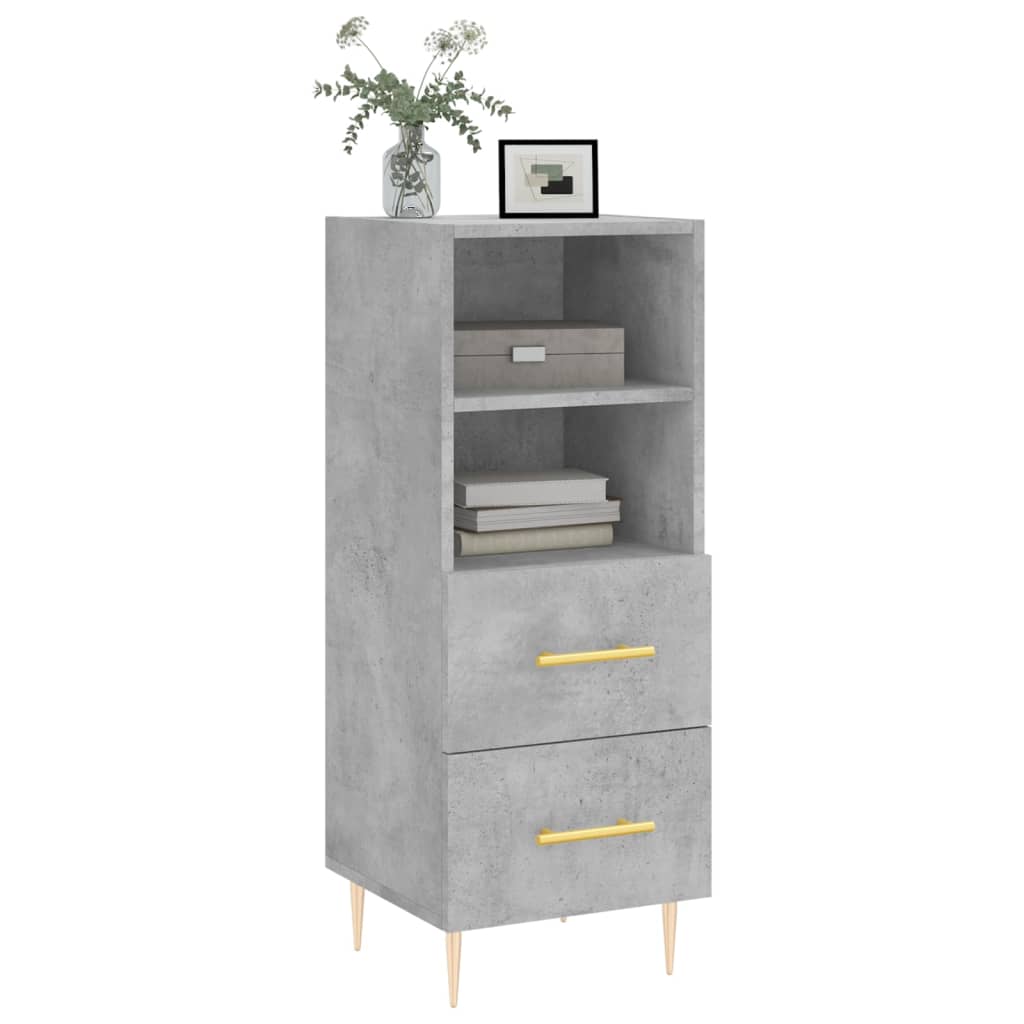 Sideboard, concrete gray, 34.5x34x90cm, engineered wood