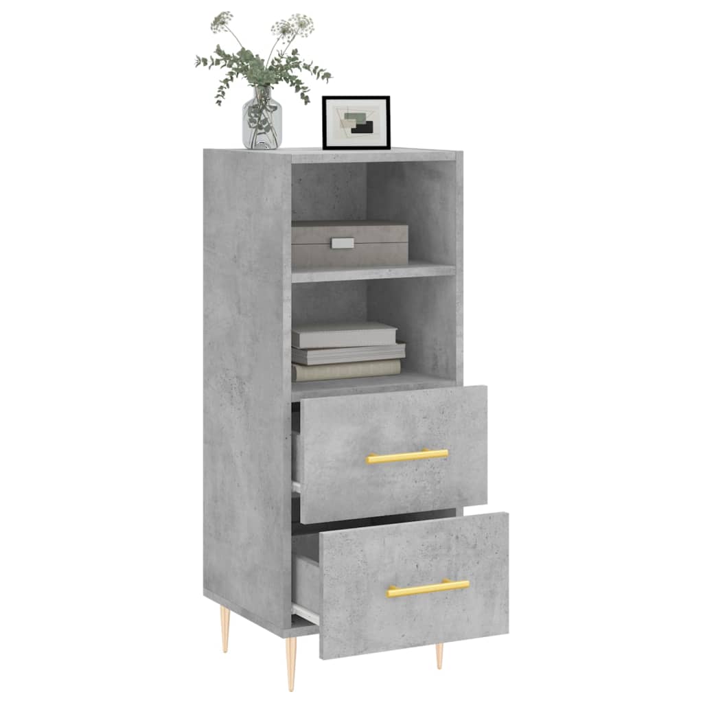 Sideboard, concrete gray, 34.5x34x90cm, engineered wood