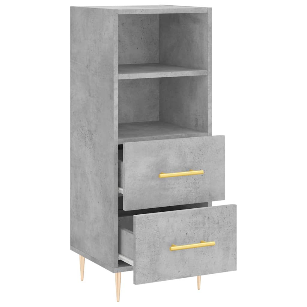 Sideboard, concrete gray, 34.5x34x90cm, engineered wood