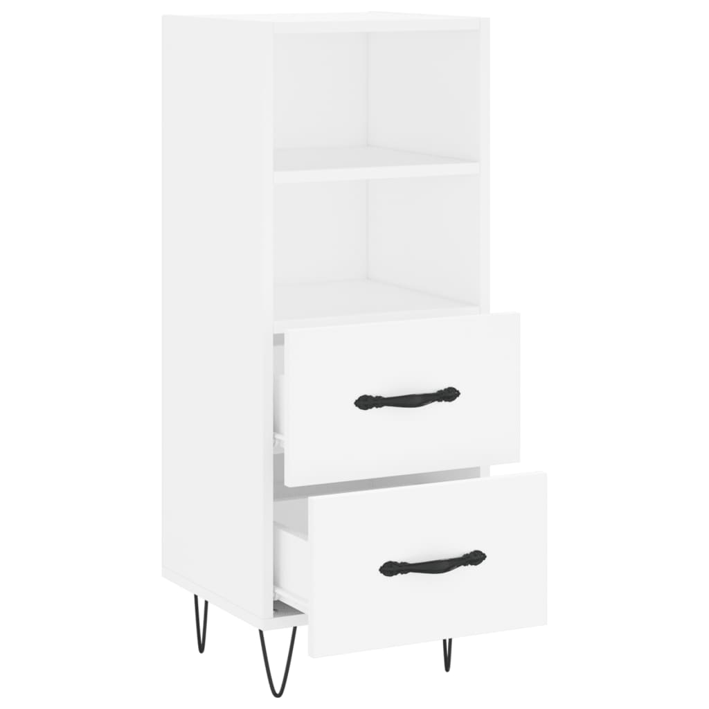 Side cabinet, white, 34.5x34x90cm, engineered wood