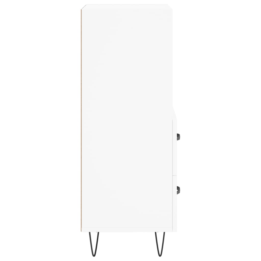 Side cabinet, white, 34.5x34x90cm, engineered wood