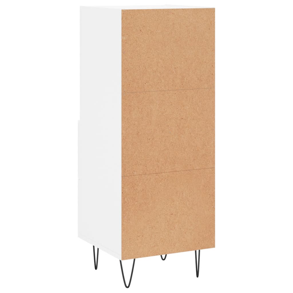 Side cabinet, white, 34.5x34x90cm, engineered wood