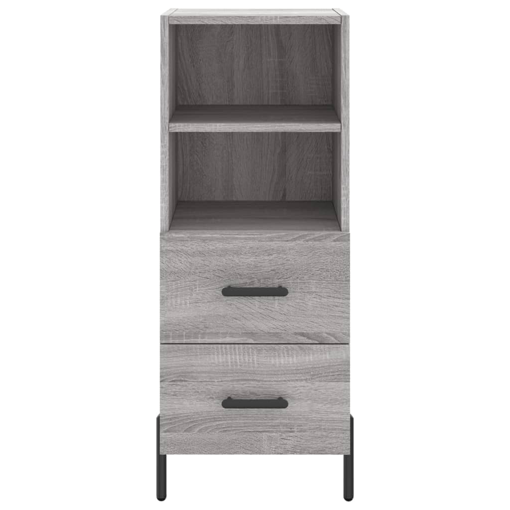 Side cabinet, grey oak, 34.5x34x90cm, engineered wood