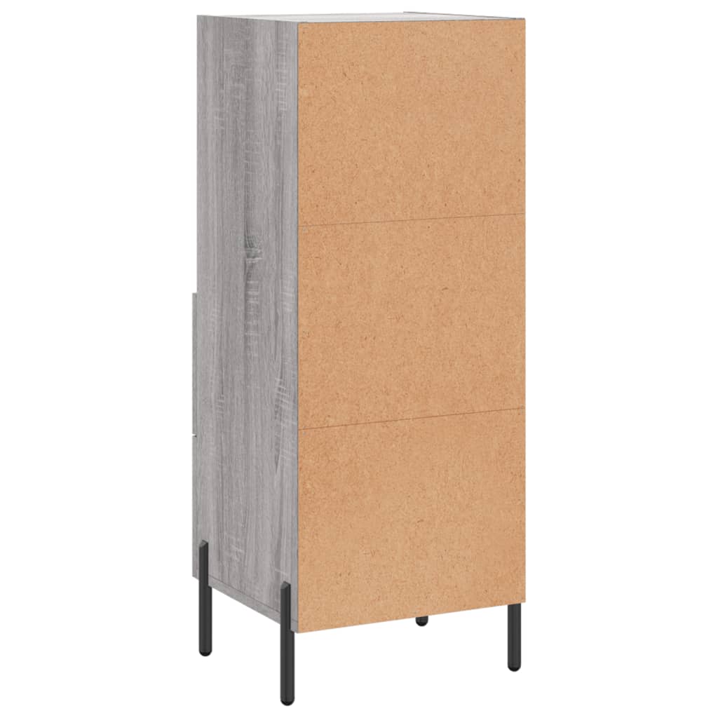 Side cabinet, grey oak, 34.5x34x90cm, engineered wood