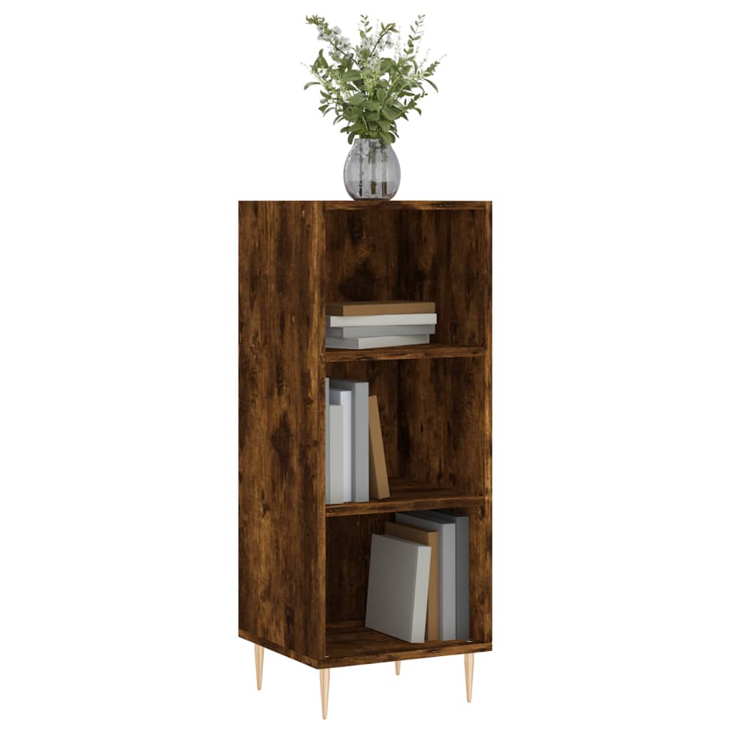 Side cabinet, smoked oak, 34.5x32.5x90cm, wood