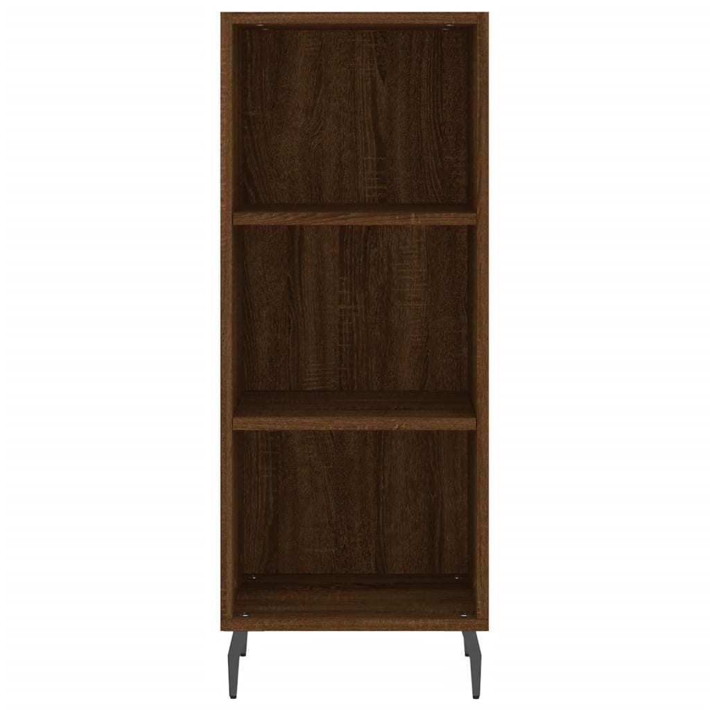 Side cabinet, brown oak, 34.5x32.5x90cm, engineered wood