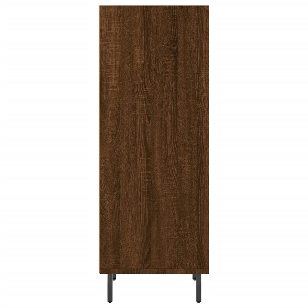 Side cabinet, brown oak, 34.5x32.5x90cm, engineered wood