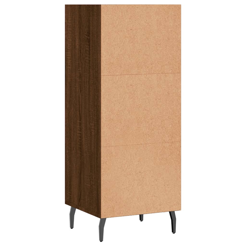 Side cabinet, brown oak, 34.5x32.5x90cm, engineered wood