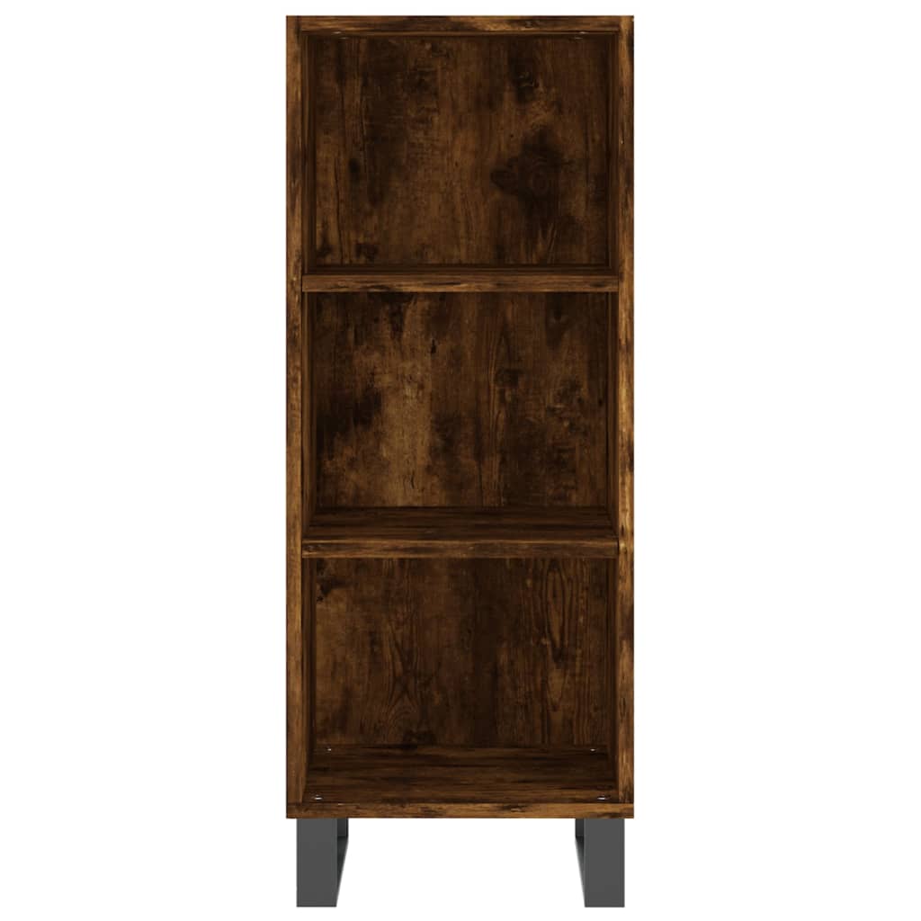Side cabinet, smoked oak, 34.5x32.5x90cm, wood