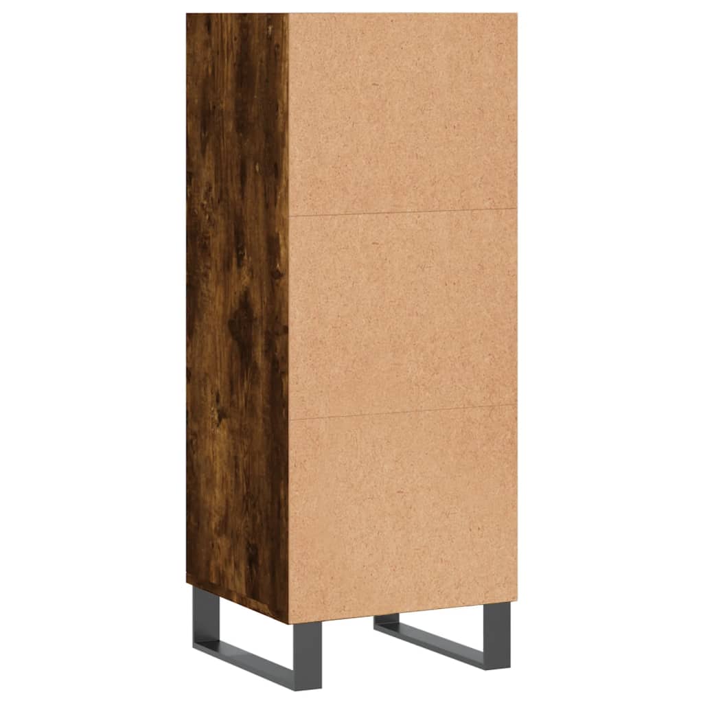 Side cabinet, smoked oak, 34.5x32.5x90cm, wood