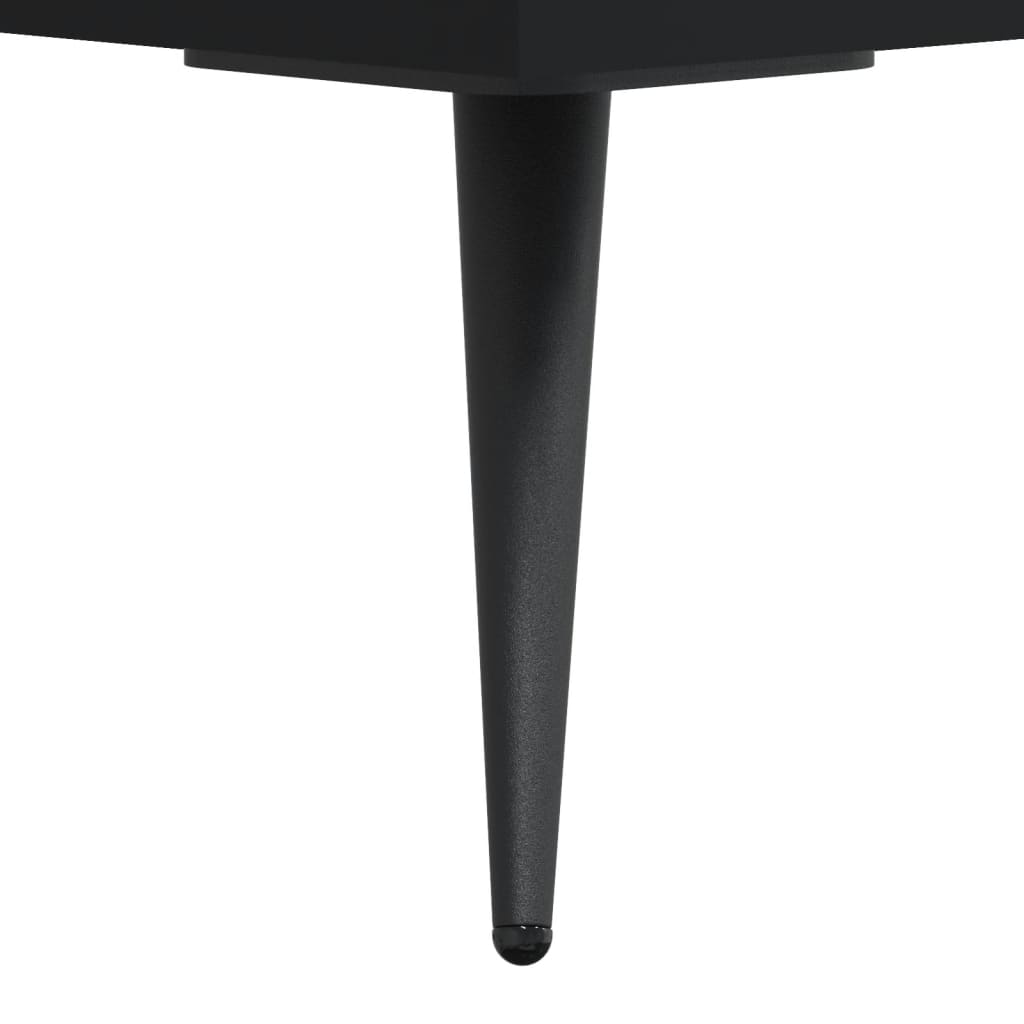 Side cabinet, black, 34.5x34x90cm, engineered wood