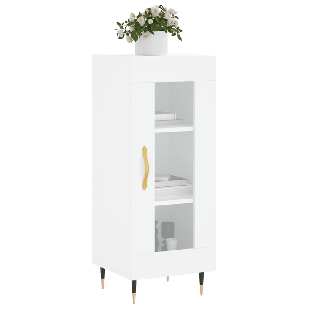 Side cabinet, white, 34.5x34x90cm, engineered wood