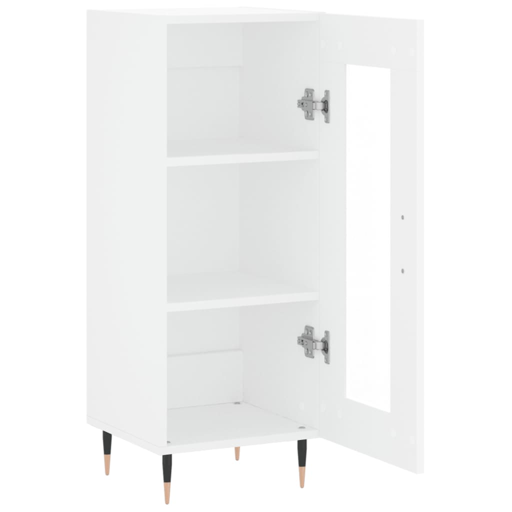 Side cabinet, white, 34.5x34x90cm, engineered wood