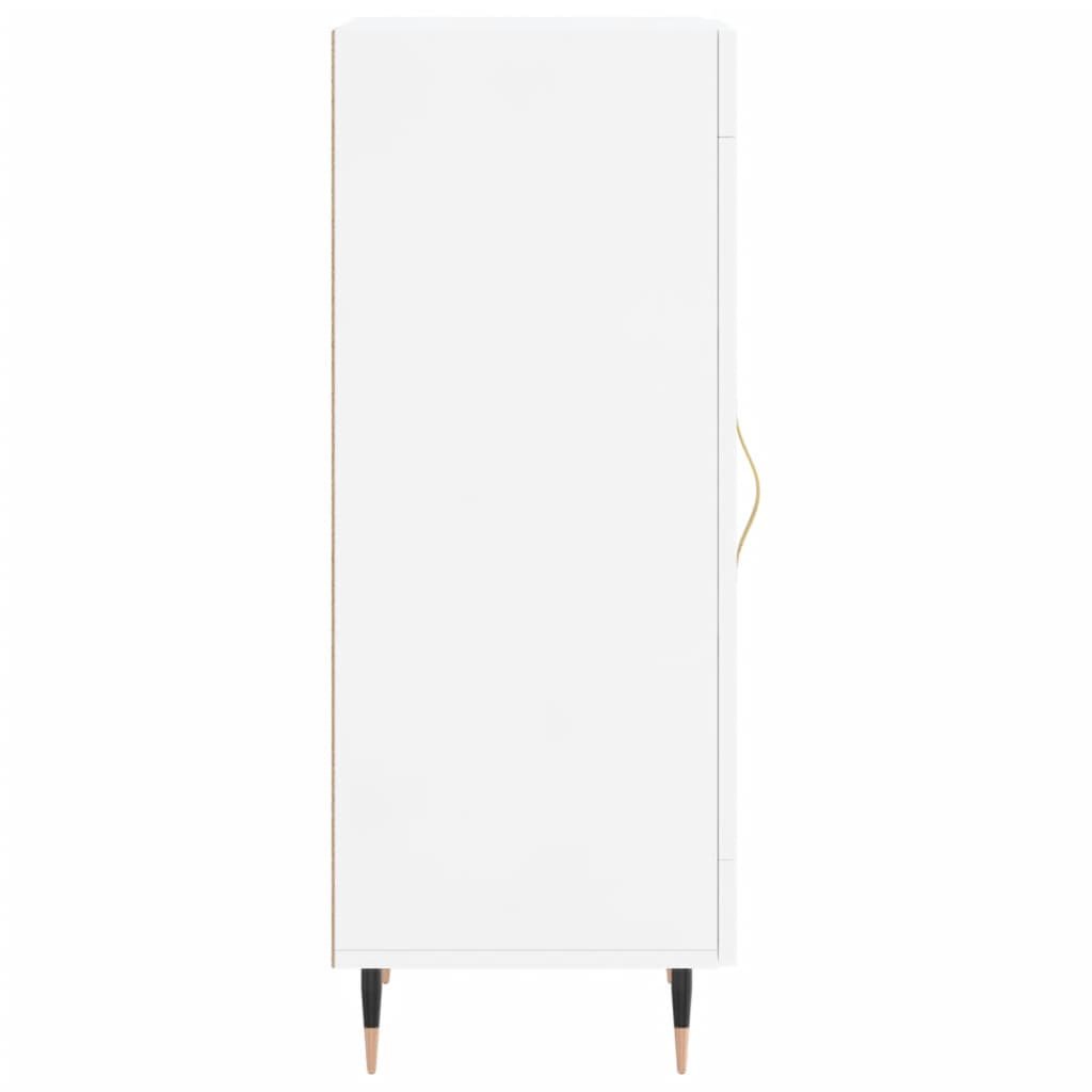 Side cabinet, white, 34.5x34x90cm, engineered wood, high gloss