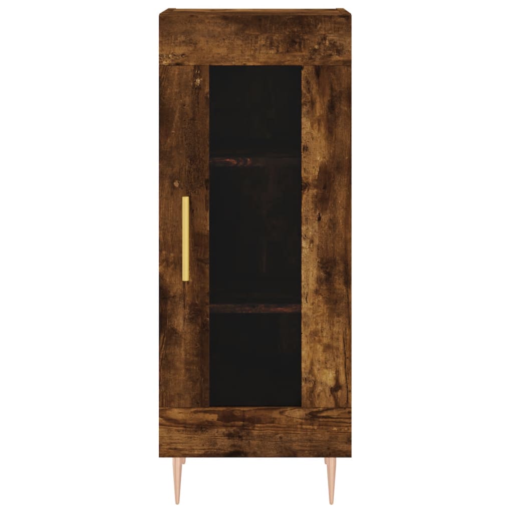 Side cabinet, smoked oak, 34.5x34x90cm, engineered wood