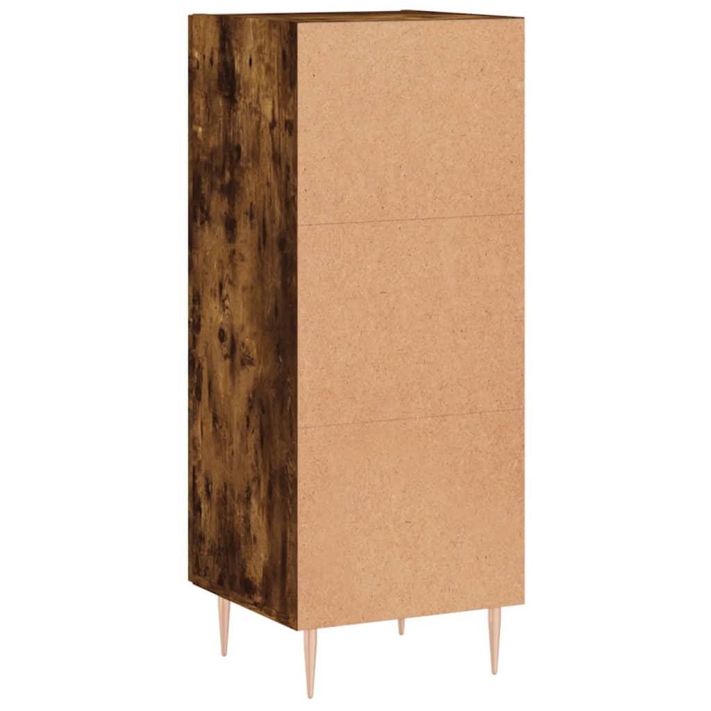 Side cabinet, smoked oak, 34.5x34x90cm, engineered wood