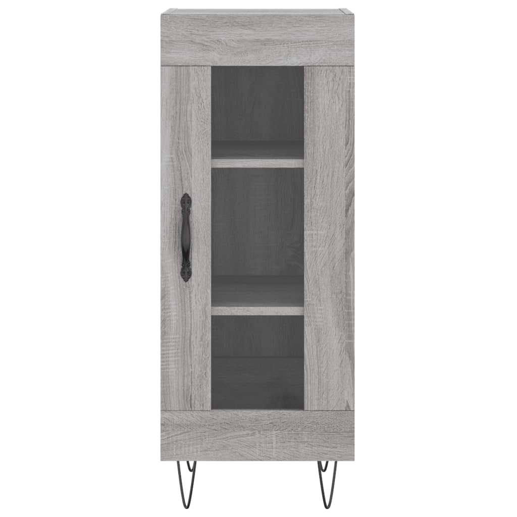 Side cabinet, grey oak, 34.5x34x90cm, engineered wood