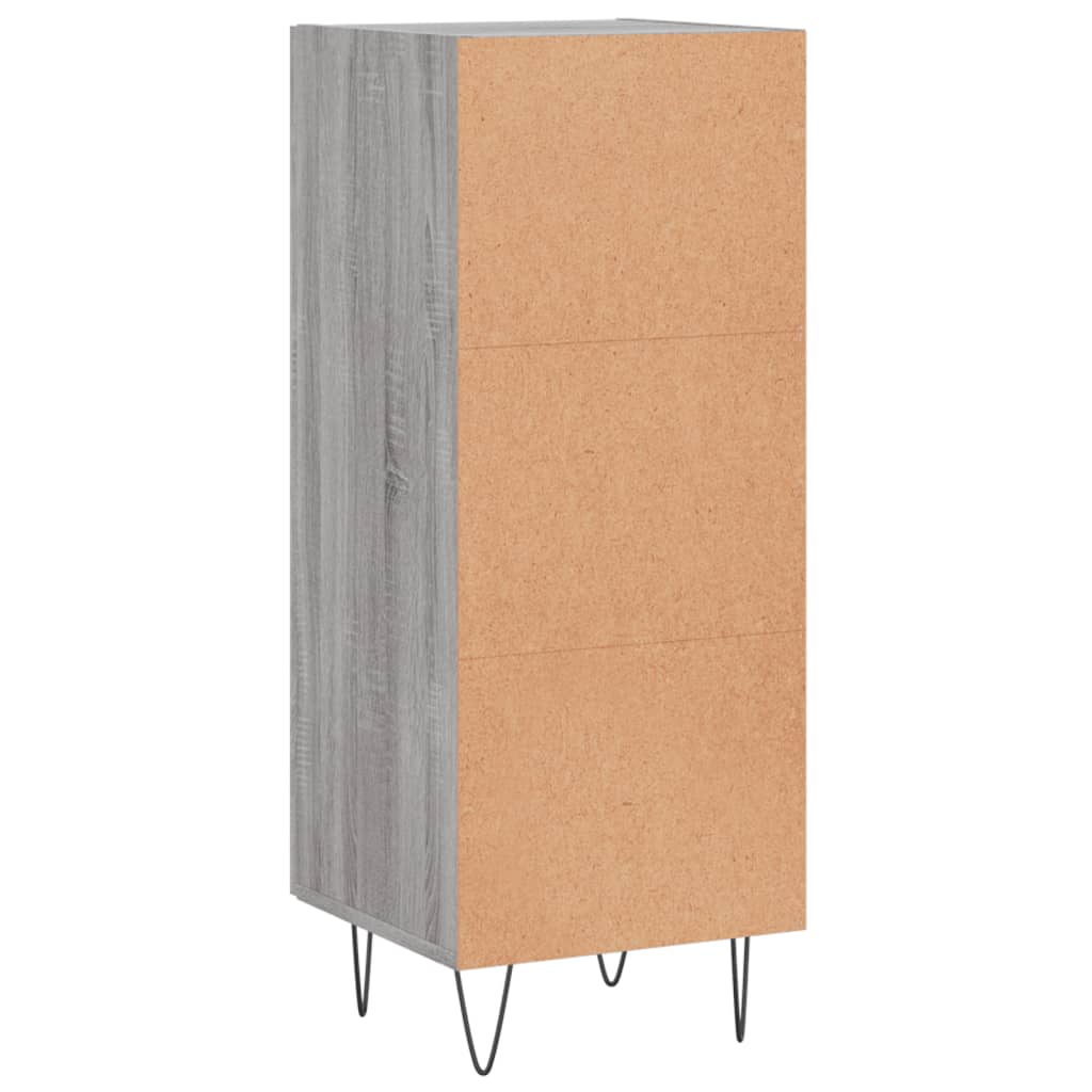 Side cabinet, grey oak, 34.5x34x90cm, engineered wood