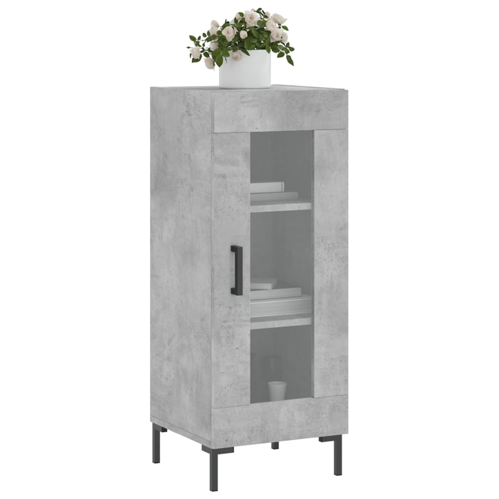 Side cabinet, concrete gray, 34.5x34x90cm, engineered wood