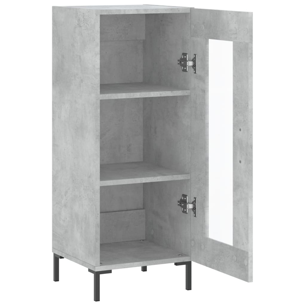 Side cabinet, concrete gray, 34.5x34x90cm, engineered wood