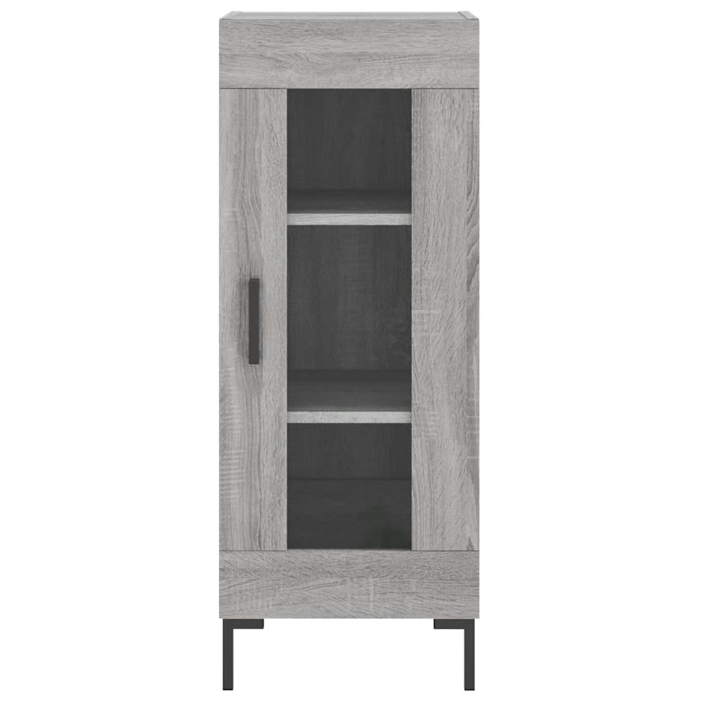 Side cabinet, grey oak, 34.5x34x90cm, engineered wood