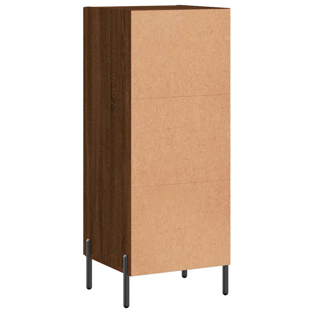 Side cabinet, brown oak, 34.5x34x90cm, engineered wood