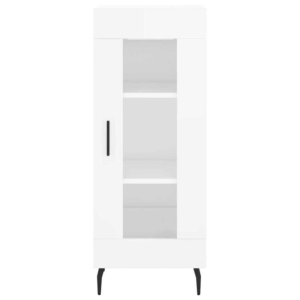 Side cabinet, white, 34.5x34x90cm, engineered wood, high gloss