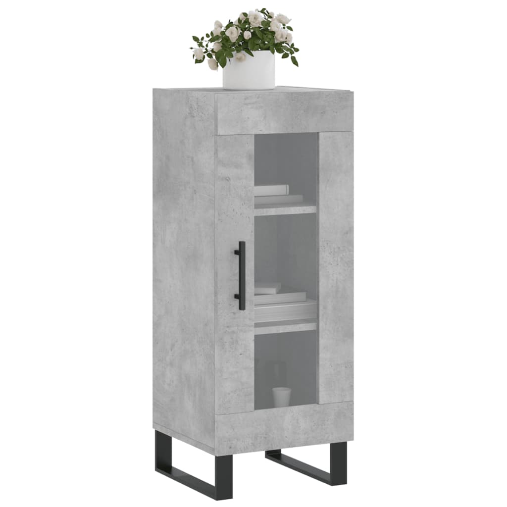 Sideboard, concrete gray, 34.5x34x90cm, engineered wood