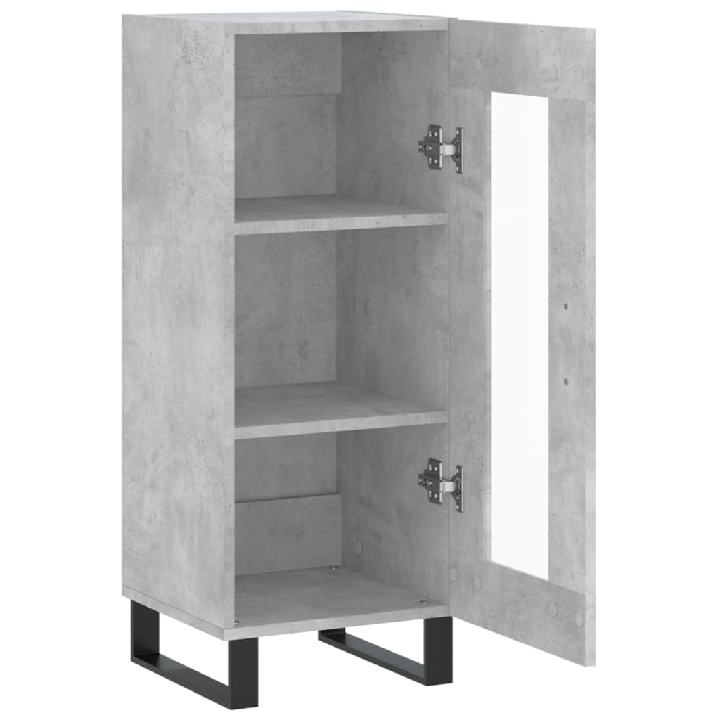 Sideboard, concrete gray, 34.5x34x90cm, engineered wood