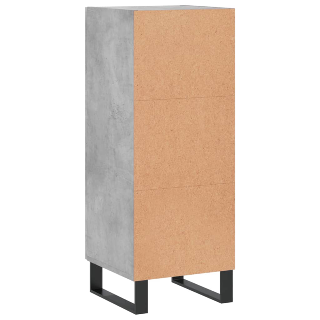 Sideboard, concrete gray, 34.5x34x90cm, engineered wood