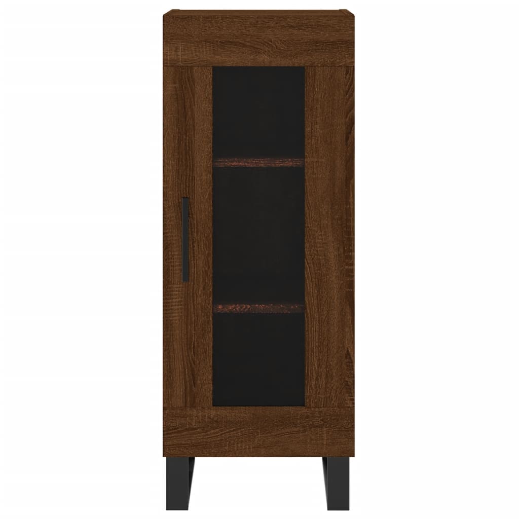 Side cabinet, brown oak, 34.5x34x90cm, engineered wood