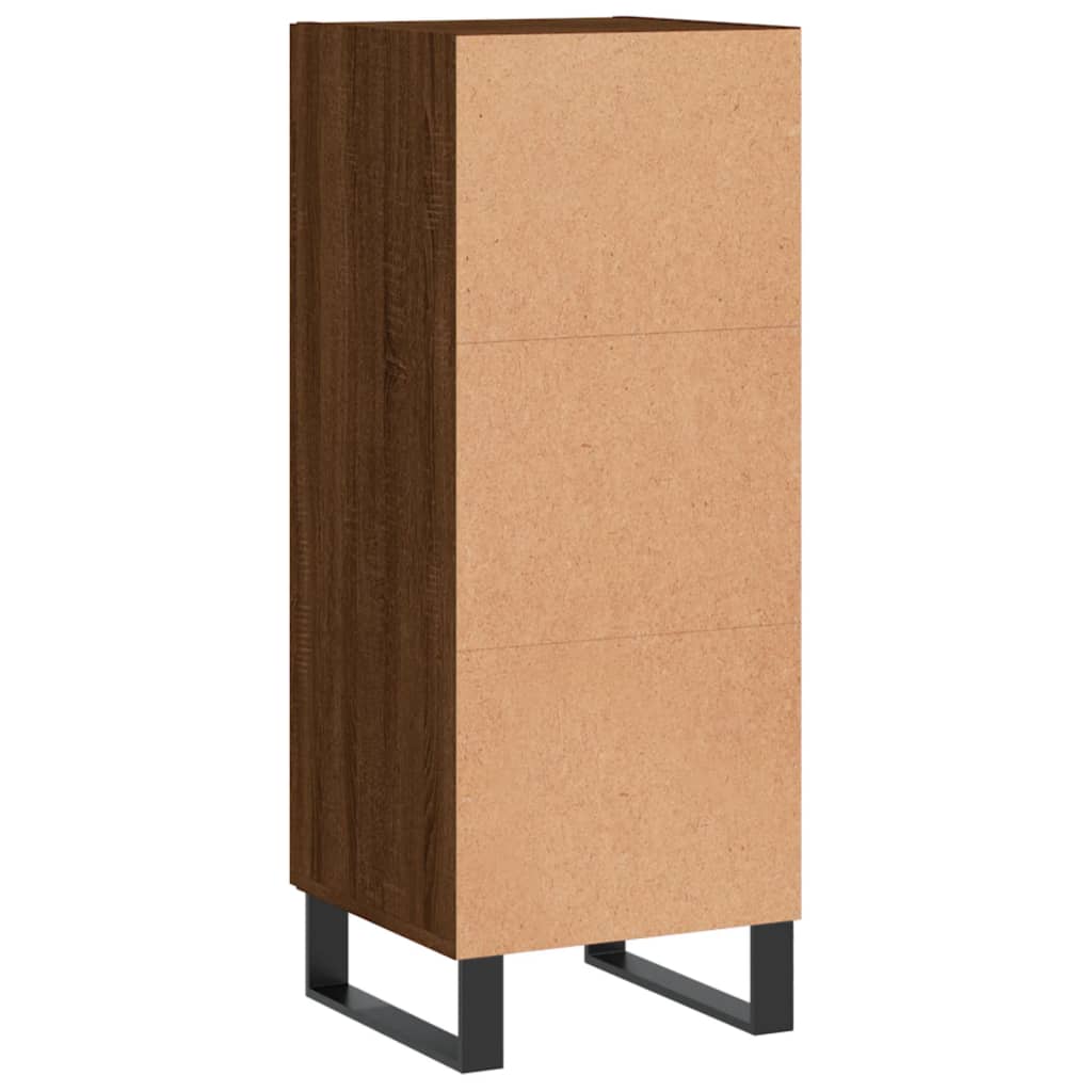 Side cabinet, brown oak, 34.5x34x90cm, engineered wood