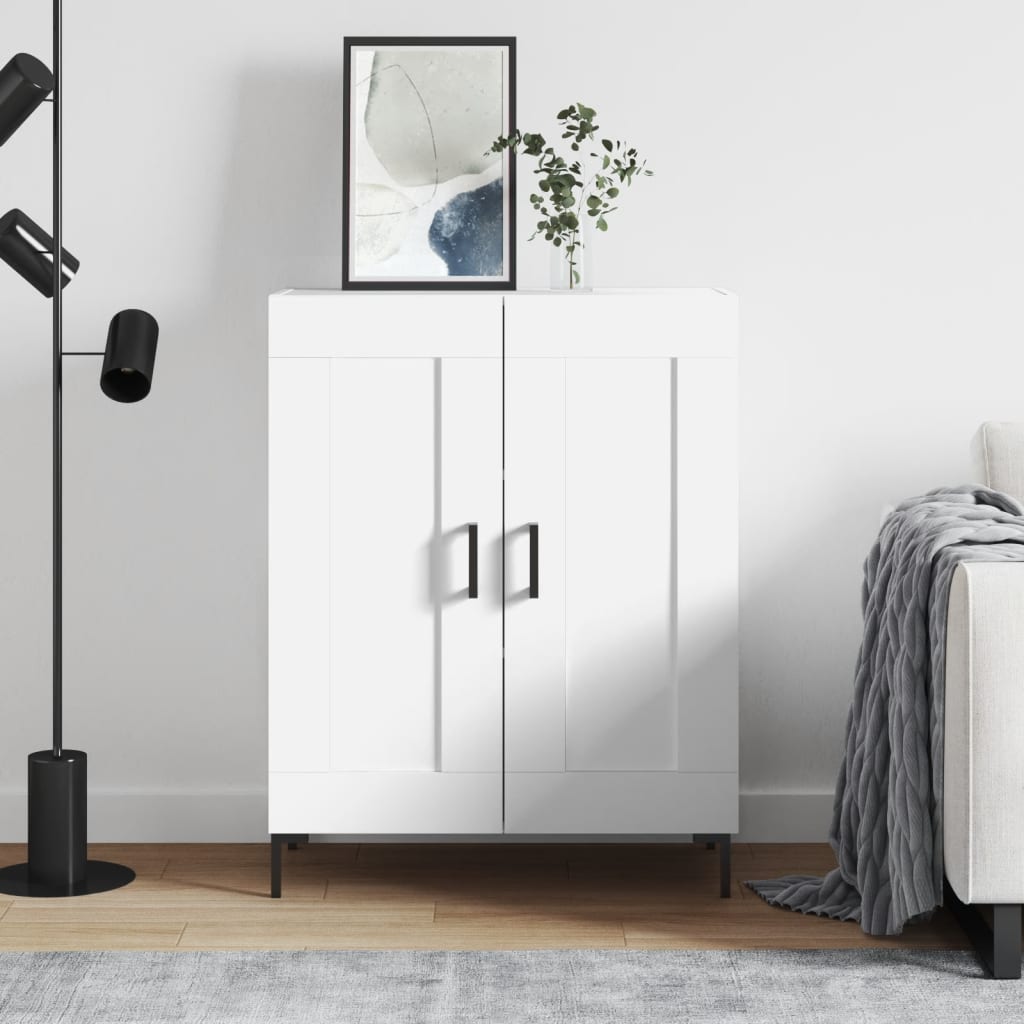 Sideboard, white, 69.5x34x90cm, engineered wood