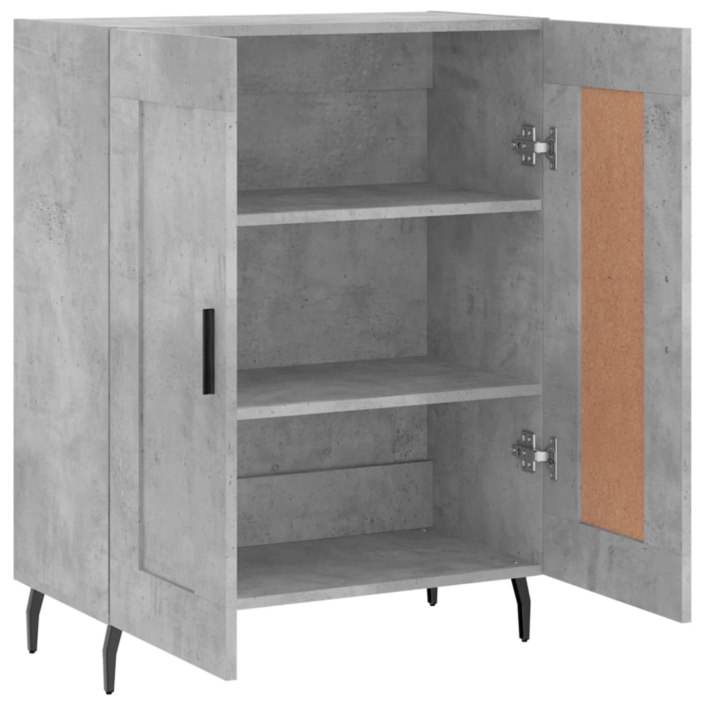 Sideboard, concrete gray, 69.5x34x90cm, engineered wood