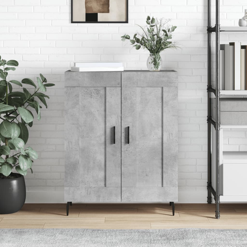 Sideboard, concrete gray, 69.5x34x90cm, engineered wood