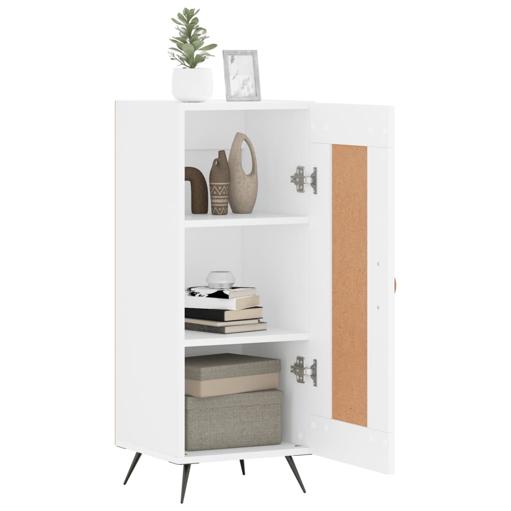 Side cabinet, white, 34.5x34x90cm, engineered wood
