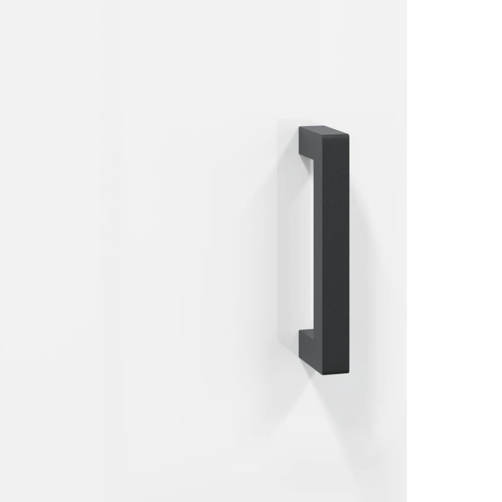 Side cabinet, white, 34.5x34x90cm, engineered wood, high gloss
