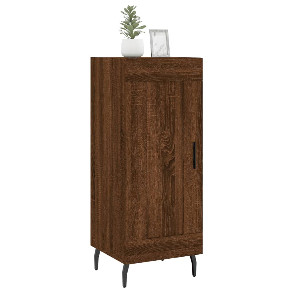 Side cabinet, brown oak, 34.5x34x90cm, engineered wood